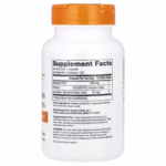 Supplement facts panel for Doctor’s Best Betaine HCl Pepsin & Gentian Bitters 120 capsules