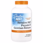 Doctor’s Best Betaine HCl Pepsin & Gentian Bitters 360 capsules bottle