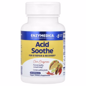 Enzymedica Acid Soothe 30 capsules bottle