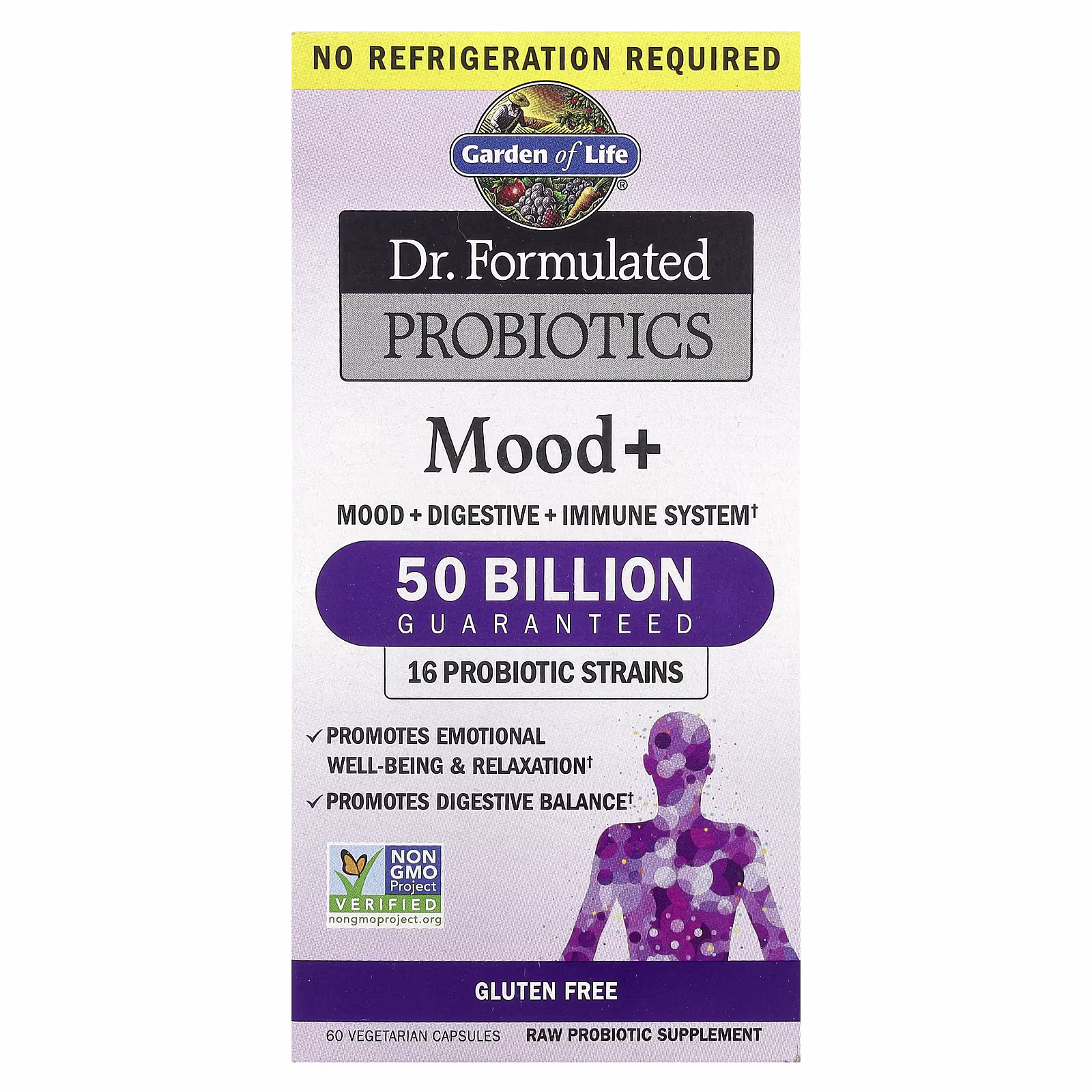 Garden of Life Dr. Formulated Probiotics Mood+ 60 Veg Caps Garden of Life Dr. Formulated Probiotics Mood+ 60 veg caps bottle