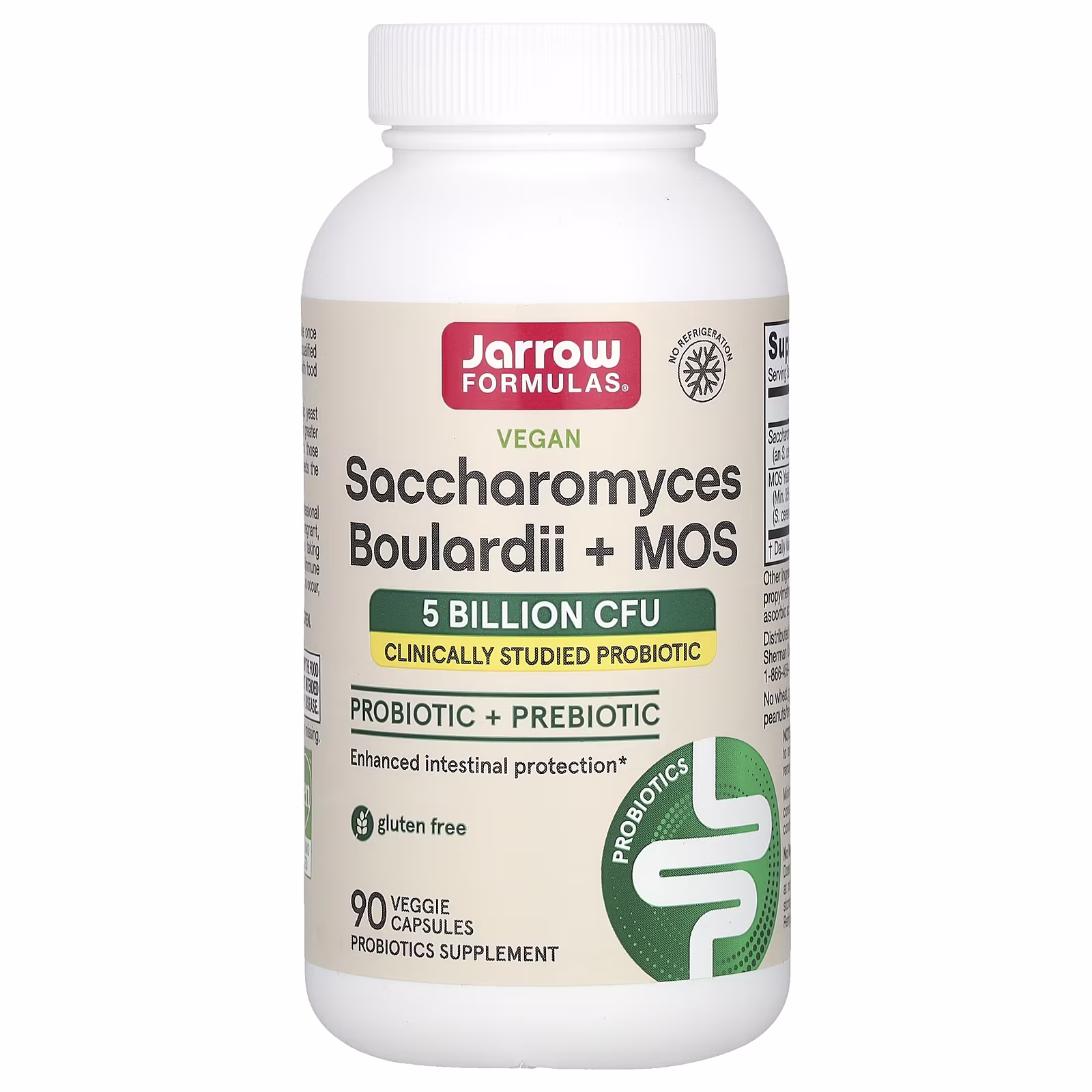Jarrow Formulas Saccharomyces Boulardii + MOS 90 Veg Caps Jarrow Formulas Saccharomyces Boulardii + MOS 90 veg caps bottle