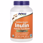 NOW Foods Inulin Prebiotic Pure Powder supplement jar
