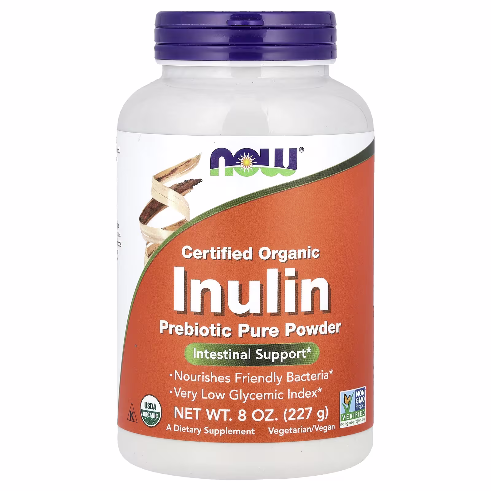 NOW Foods Inulin Prebiotic Pure Powder NOW Foods Inulin Prebiotic Pure Powder supplement jar