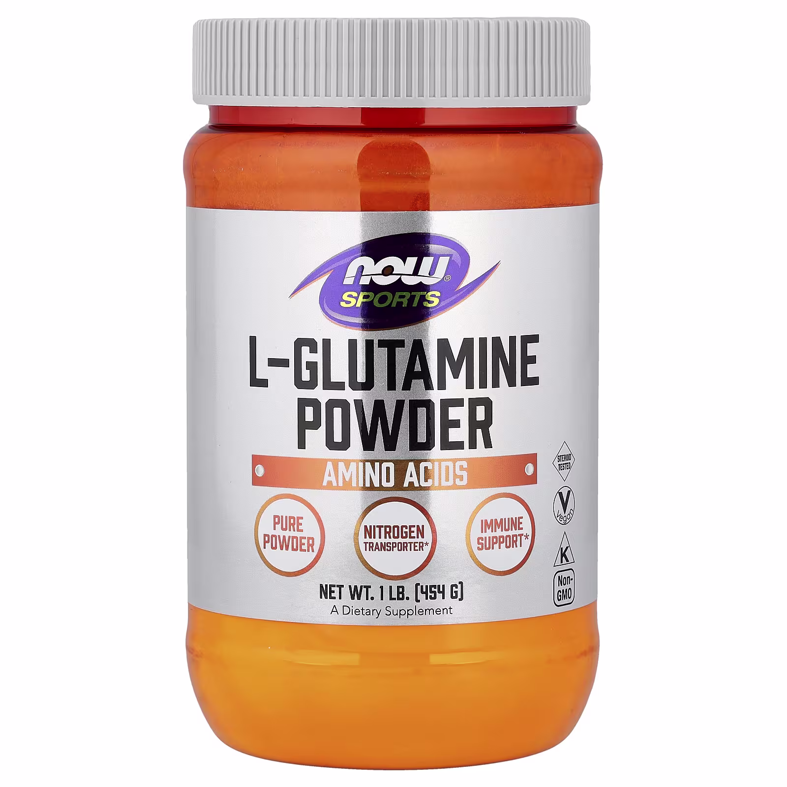 NOW Foods L‑Glutamine Powder 454 g NOW Foods L‑Glutamine Powder 454 g container