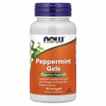 NOW Foods Peppermint Gels 90 softgels bottle NOW Foods Peppermint Gels