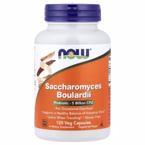 NOW Foods Saccharomyces Boulardii 120 vcaps bottle