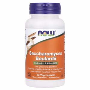 NOW Foods Saccharomyces Boulardii 60 vcaps bottle