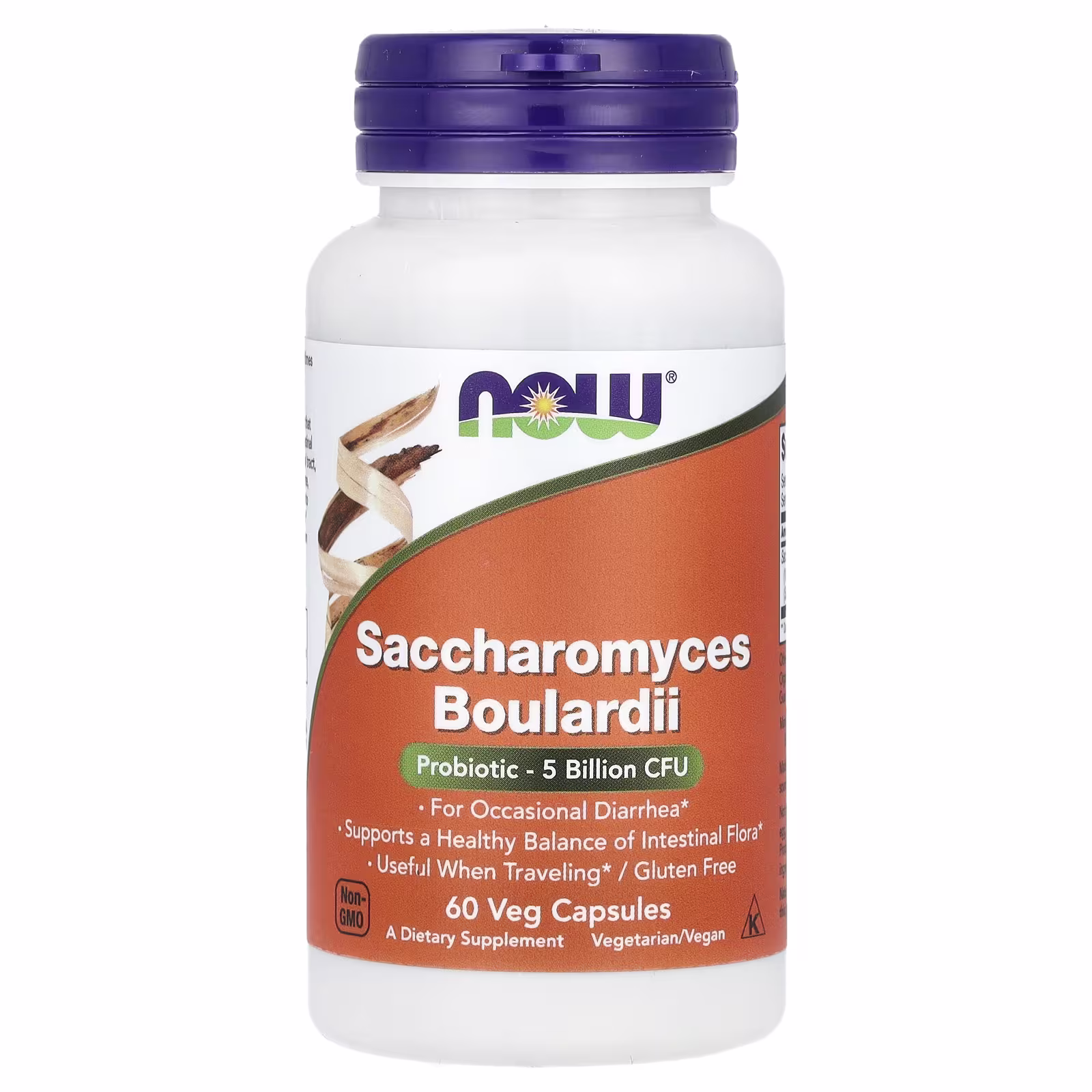 NOW Foods Saccharomyces Boulardii 60 Veg Capsules NOW Foods Saccharomyces Boulardii 60 vcaps bottle