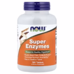 NOW Foods Super Enzymes Tablets 180 count front bottle image