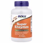 NOW Foods Super Enzymes Tablets 90 count front bottle image