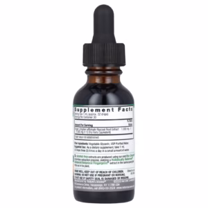 Supplement facts panel for Nature’s Answer Ginger Root 1000mg 30 ml