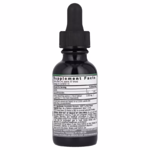 Supplement facts panel for Nature’s Answer Licorice Root 2000mg 30 ml