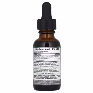 Supplement facts panel for Nature’s Answer Marshmallow Root 2000mg 30 ml