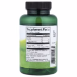 Supplement facts panel for Swanson Caprylic Acid 600mg 60 Softgels