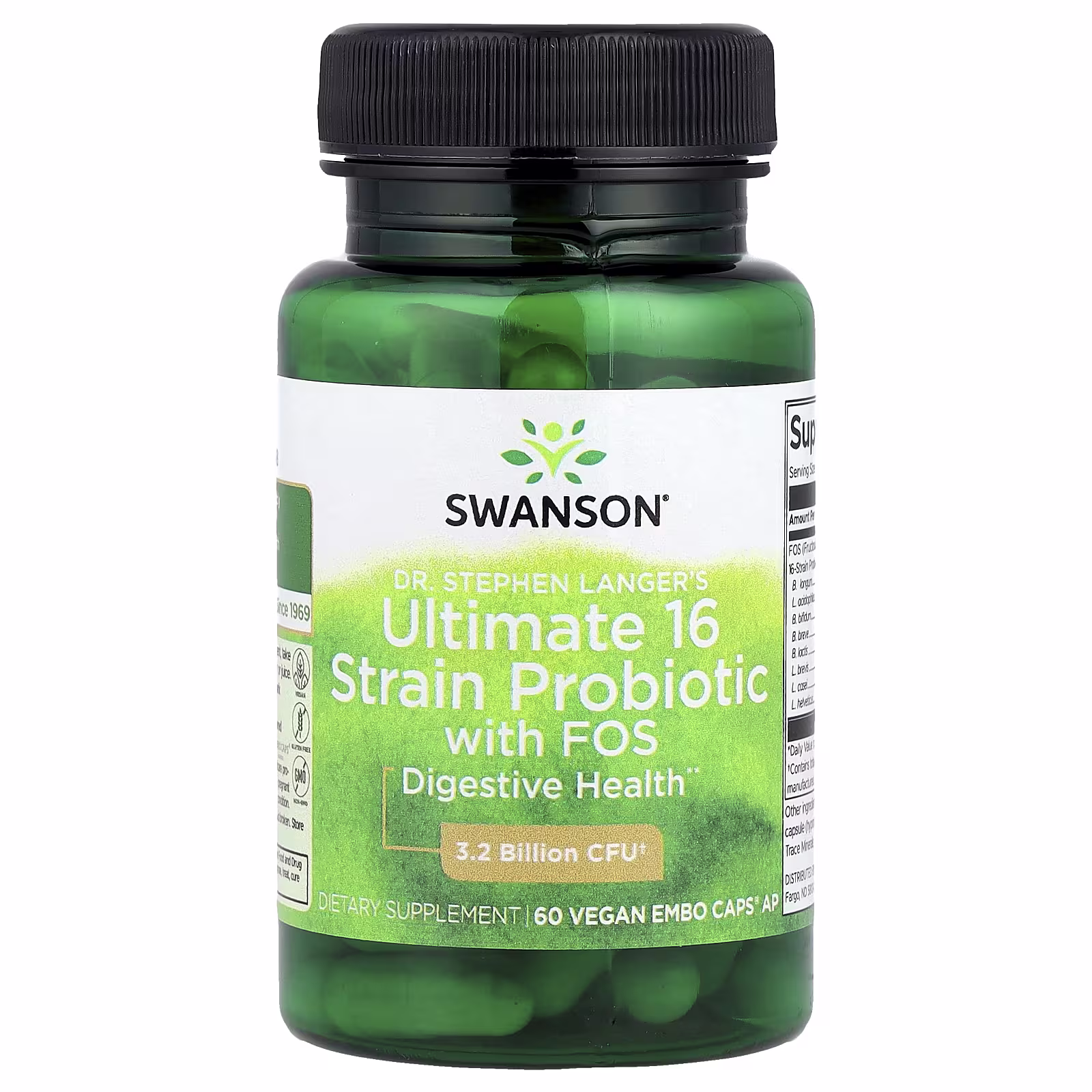 Swanson Dr. Stephen Langer’s Ultimate 16-Strain Probiotic – 3.2 Billion CFU – 60 Vcaps Swanson Dr. Stephen Langer’s Ultimate 16-Strain Probiotic