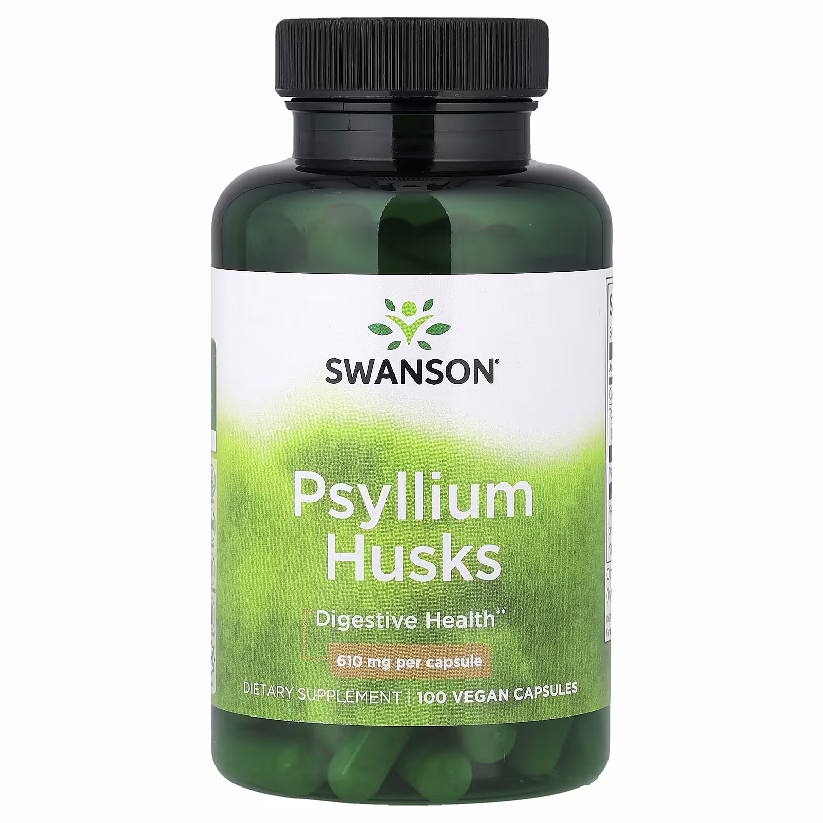 Swanson Psyllium Husks – 610mg 100 Capsules Swanson Psyllium Husks